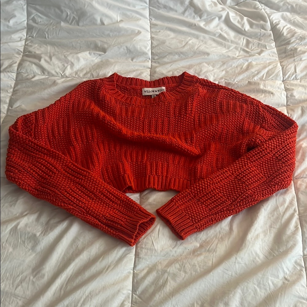 Red Knit Women's Sweater